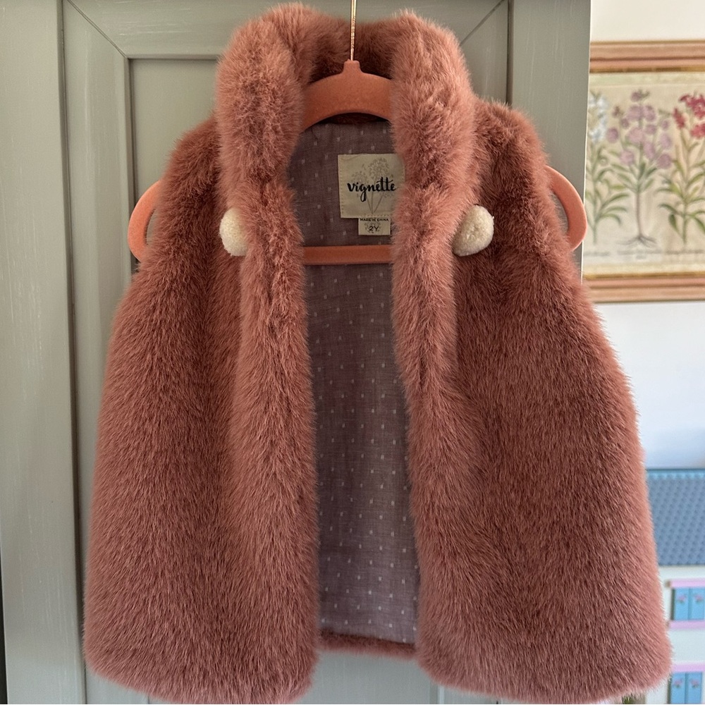 Vignette Margo Faux Fur Vest 2T